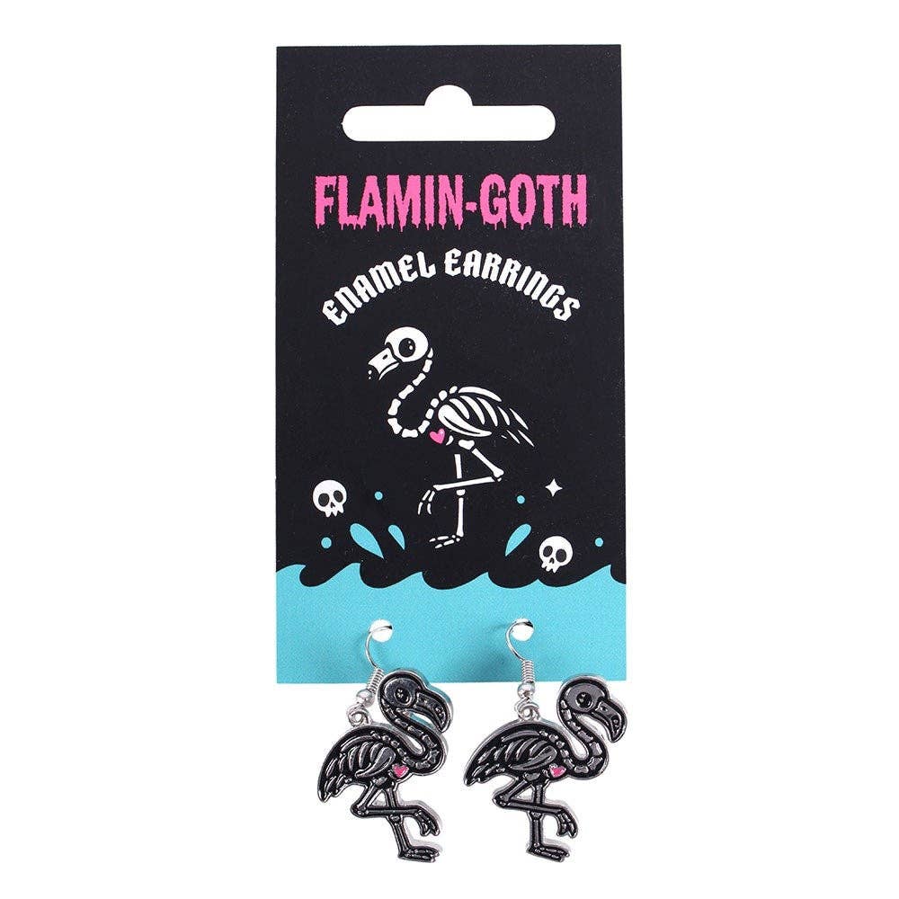 Flamin-goth drop earrings