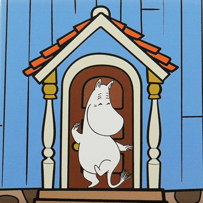 Set of 4 ceramic coasters in a box - Moomin (House)