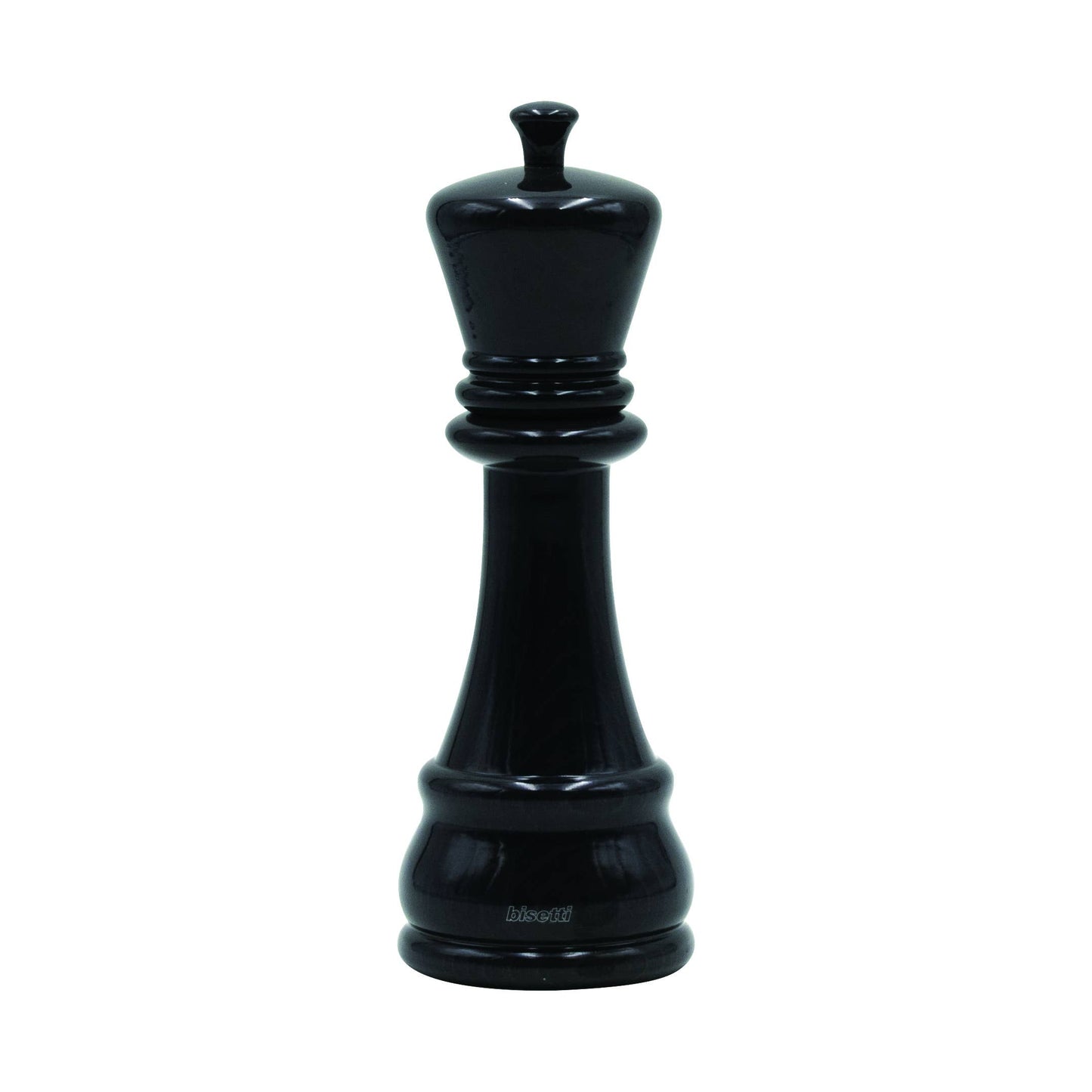"Chess" spice mill King in glossy black lacquered beech