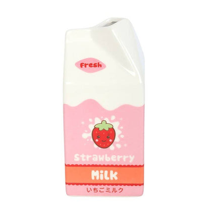 Strawberry Milk Carton Vase