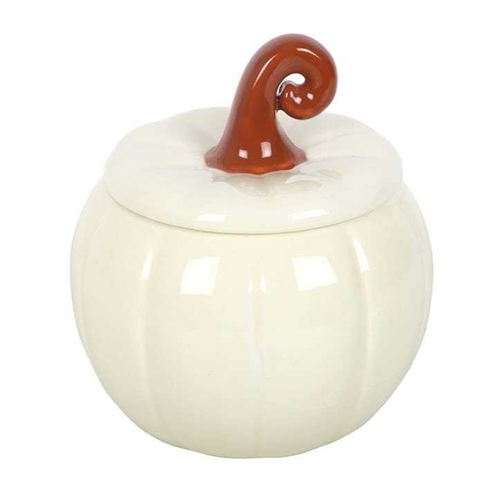 Autumnal curly white pumpkin oil burner