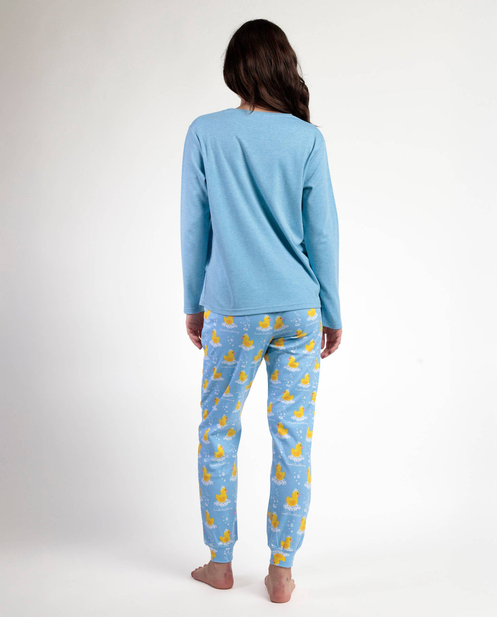 Women's Long-Sleeve Pajamas - "Sweet Duckling" Duck