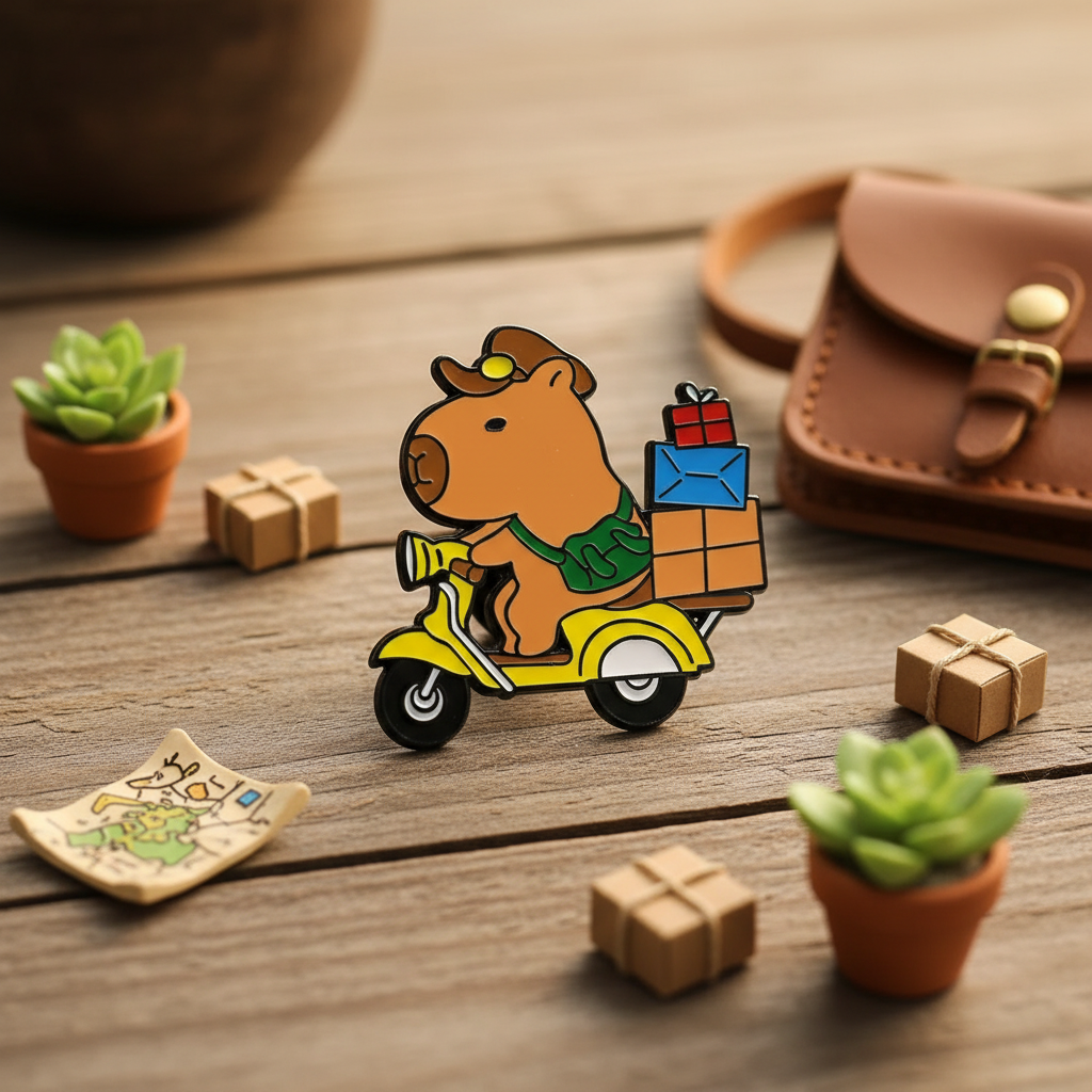 Capybara Pin on Scooter