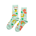 Chaussettes Porte-bonheur - Chats Chanceux, Trèfles, Éclairs et Arcs-en-Ciel