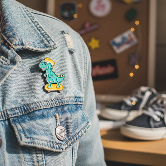 T-rex Skater Pin