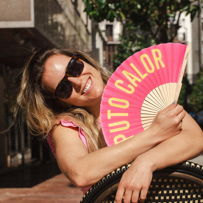 Éventail « Puto calor » Rose – Fisura – vue 3