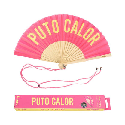 Éventail « Puto calor » Rose – Fisura
