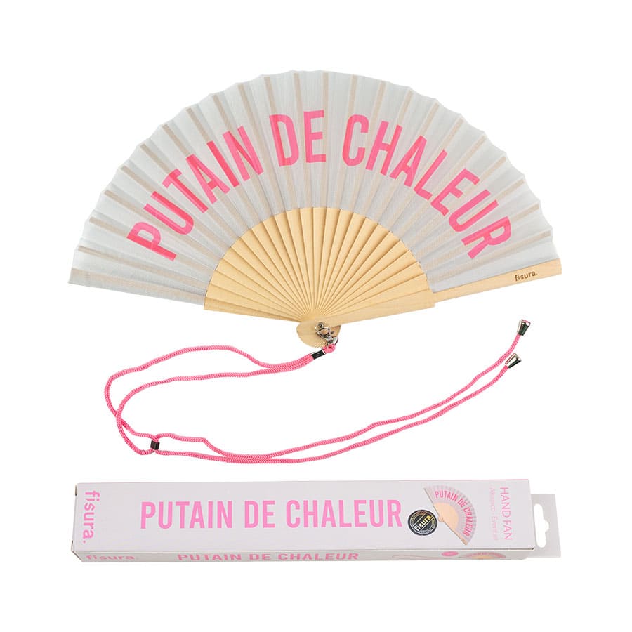 Éventail « Putain de chaleur » Gris – Fisura