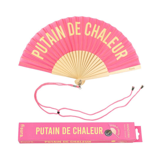 Éventail « Putain de chaleur » Rose – Fisura