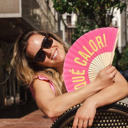 Éventail « Qué calor » Rose – Fisura – vue 3