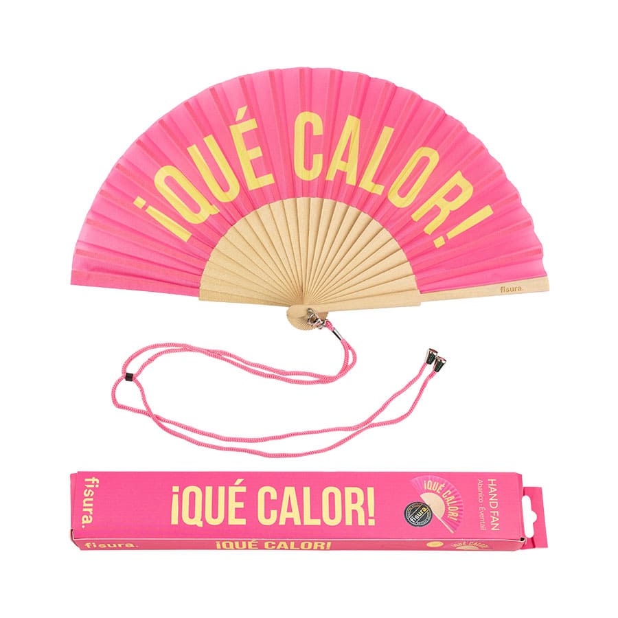 Éventail « Qué calor » Rose – Fisura