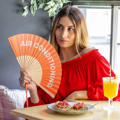 Éventail « Air conditioning » Orange – Fisura – vue 2