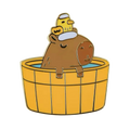 Pin's Capybara dans son Bain