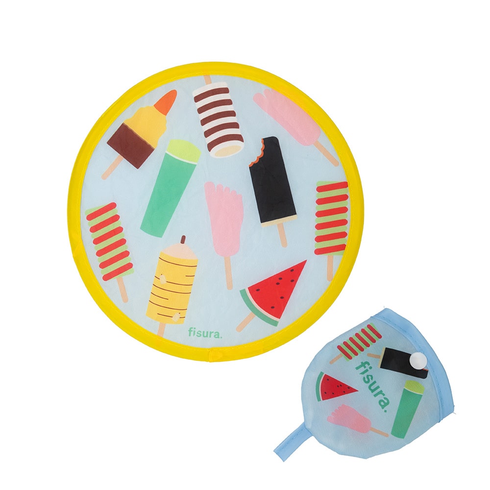 Éventail Pliable Imprimé Glaces – Fisura