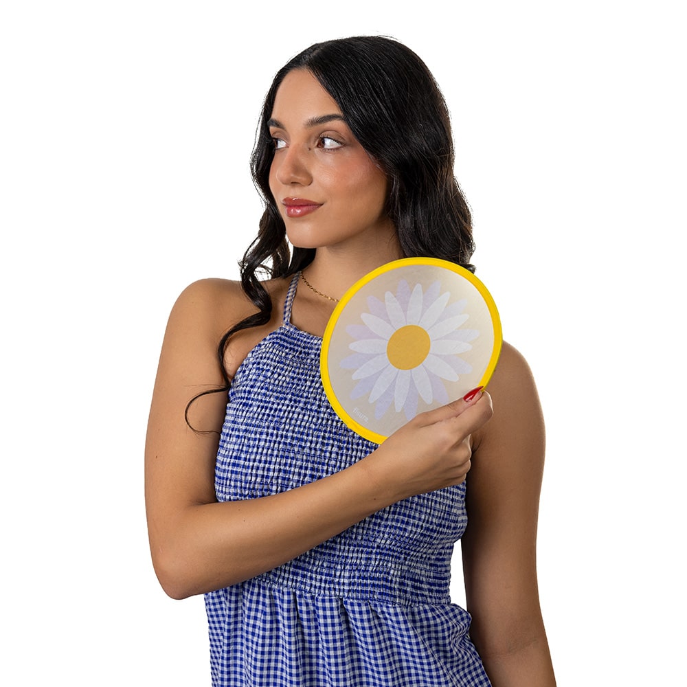 Éventail Pliable Imprimé Marguerite – Fisura – vue 4