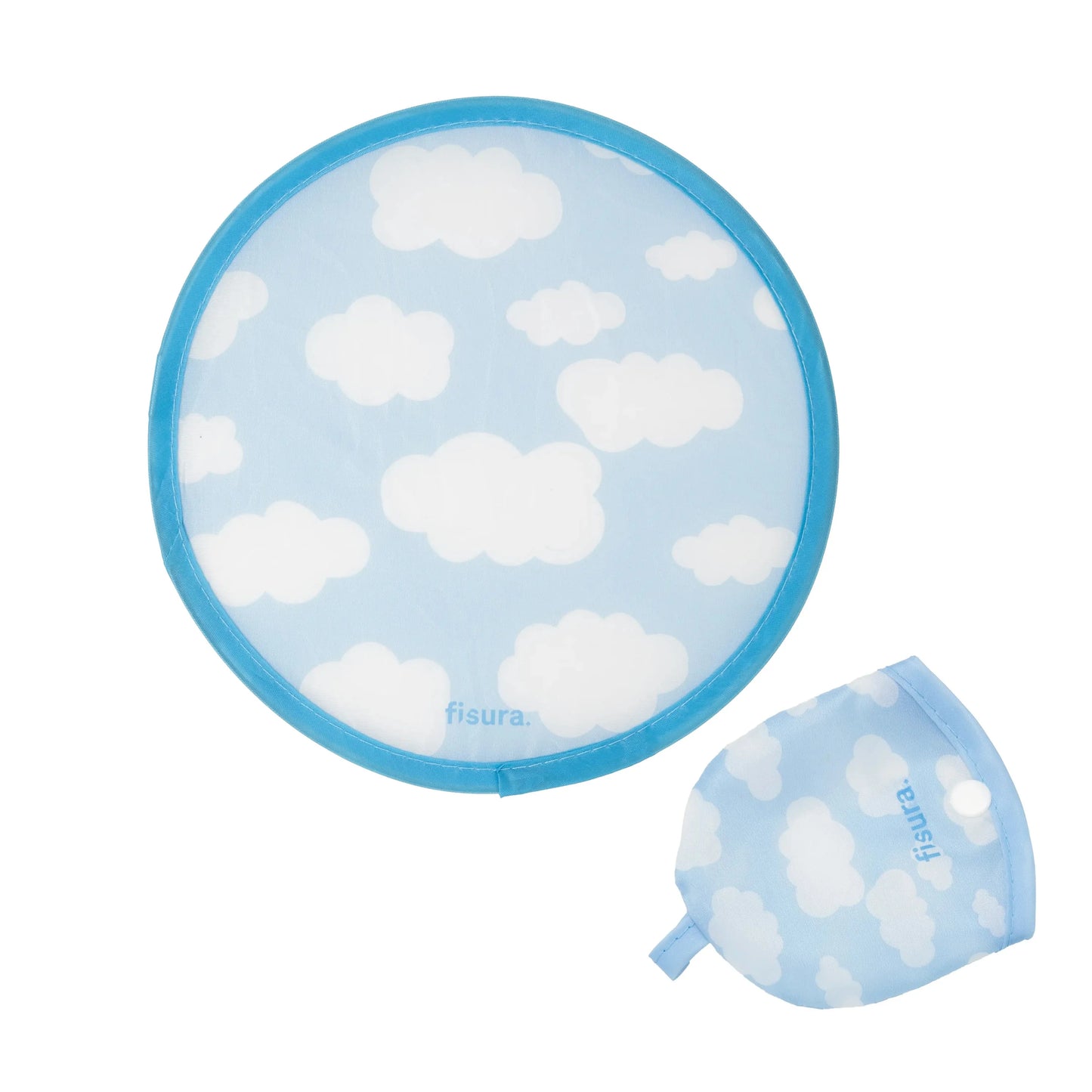 Éventail Pliable Imprimé Nuages – Fisura