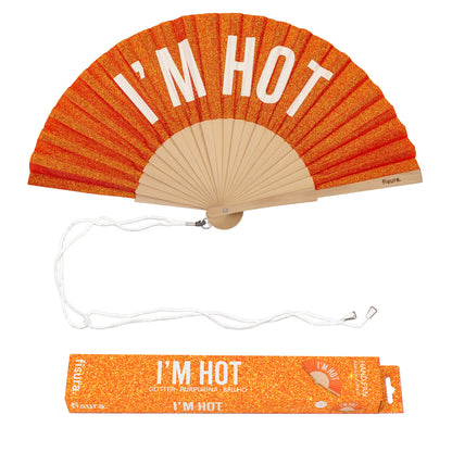 Éventail « I’m hot » Paillettes – Fisura