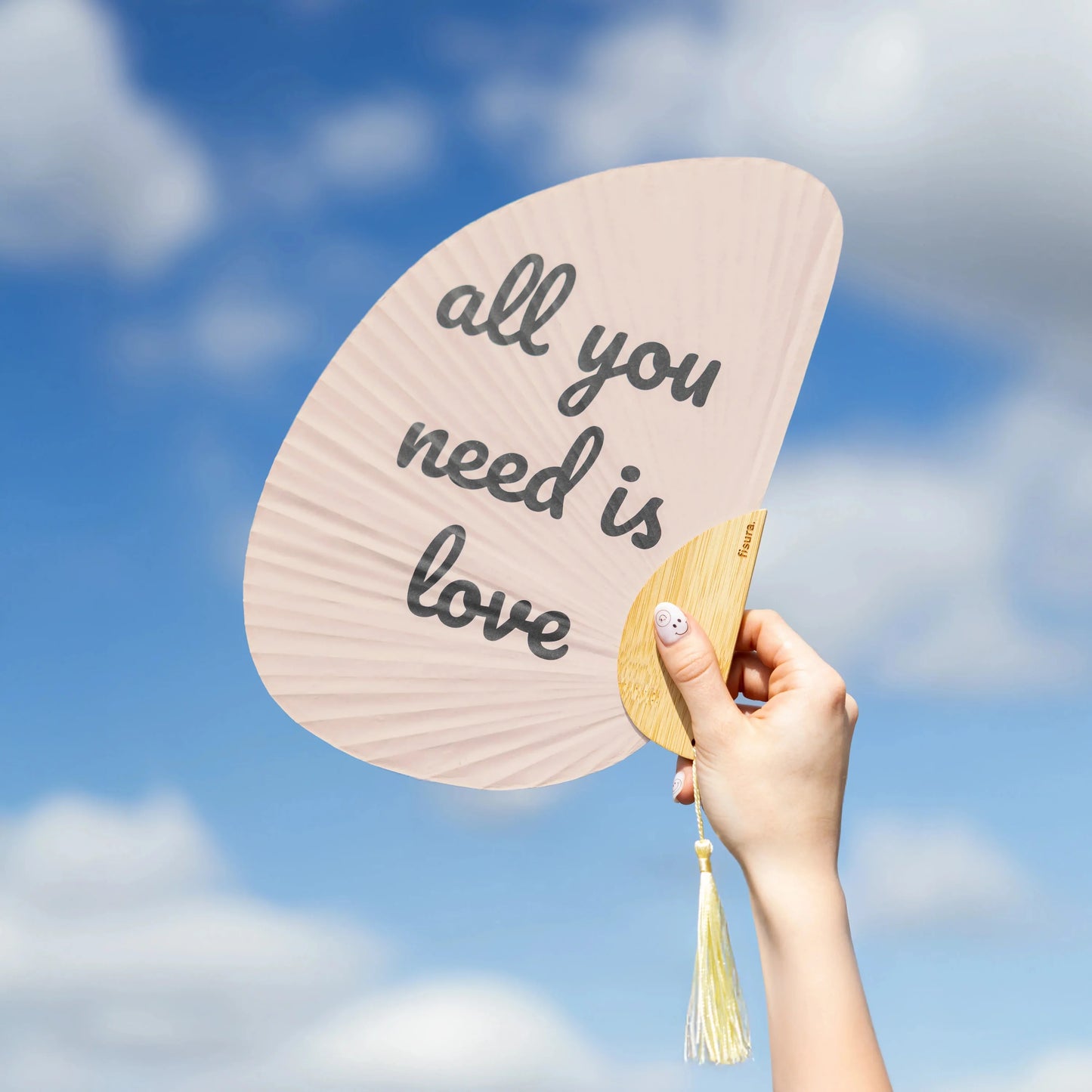 Éventail Demi-Lune « All you need is love » – Fisura – vue 6