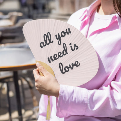 Éventail Demi-Lune « All you need is love » – Fisura – vue 2