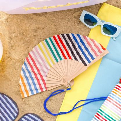 Éventail Mini Multicolore à Rayures – Fisura – vue 5