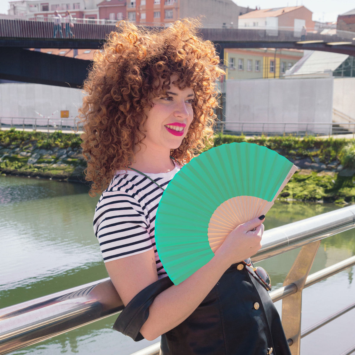 Green fan