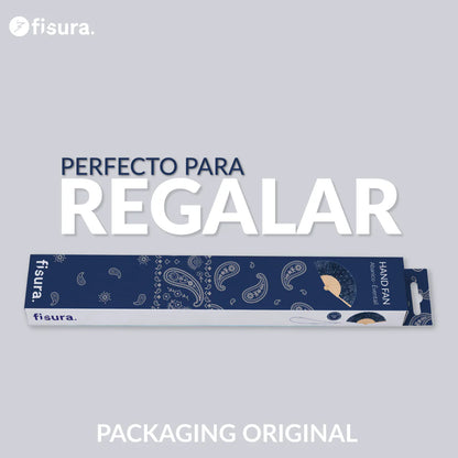 Éventail « Paisley » Bleu – Fisura – vue 6