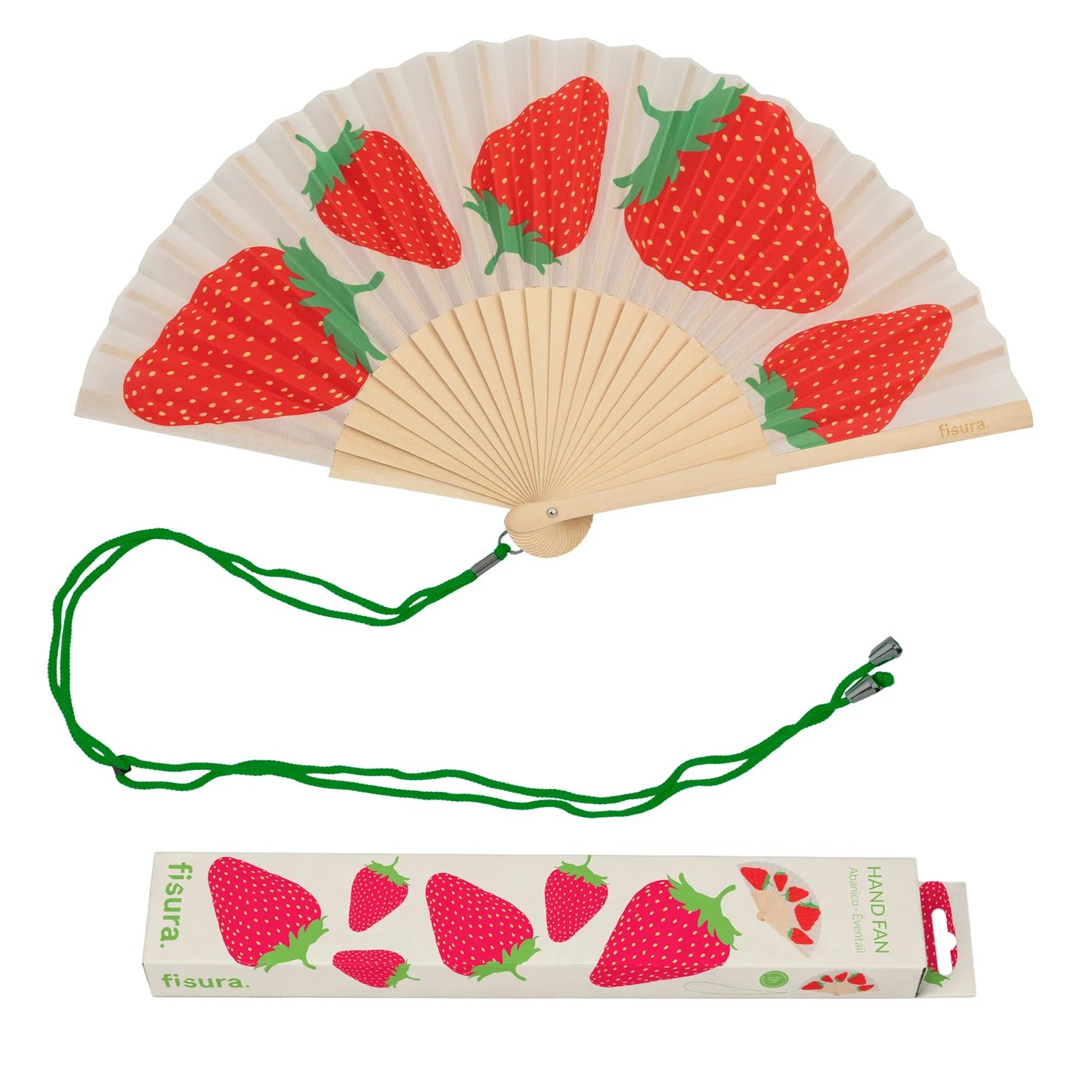 Éventail Imprimé Fraises – Fisura