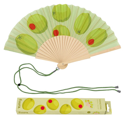 Éventail Imprimé Olives – Fisura