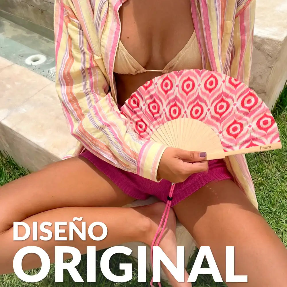 Tribal print fan