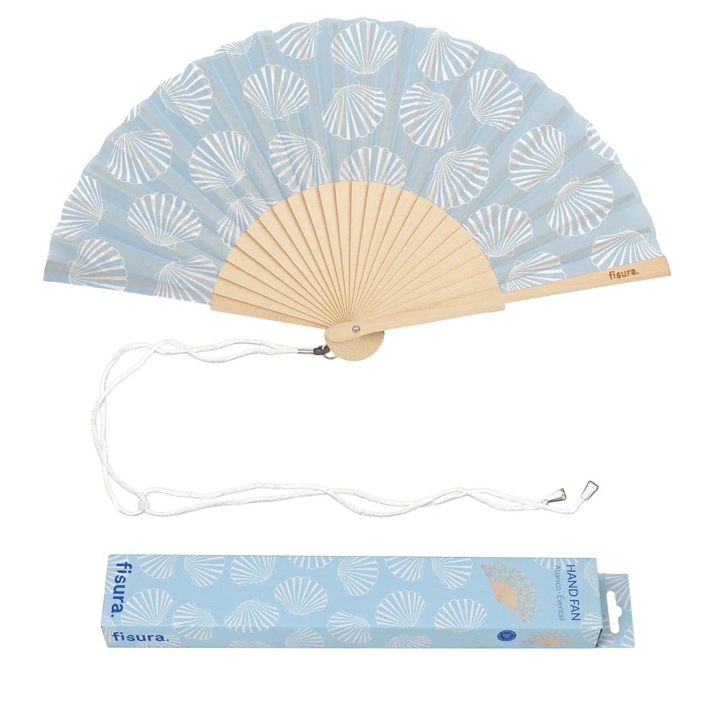 Éventail Imprimé Coquillages – Fisura