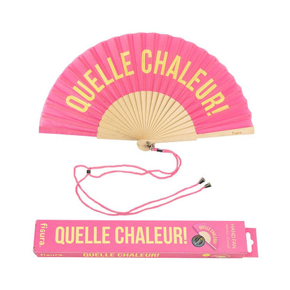 Éventail « Quelle chaleur » Rose – Fisura