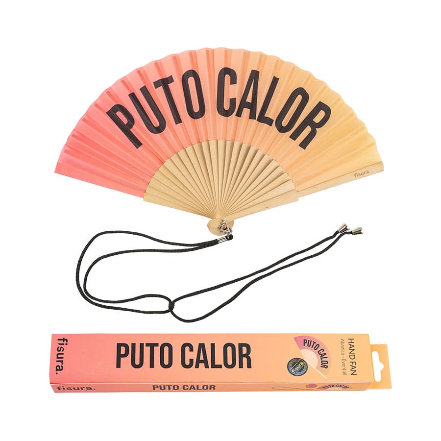 Éventail « Puto calor » Dégradé Sunset – Fisura