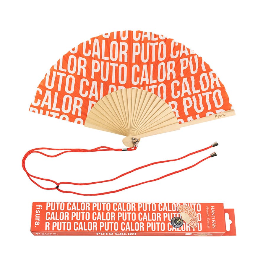 Éventail « Puto calor » Motif – Fisura