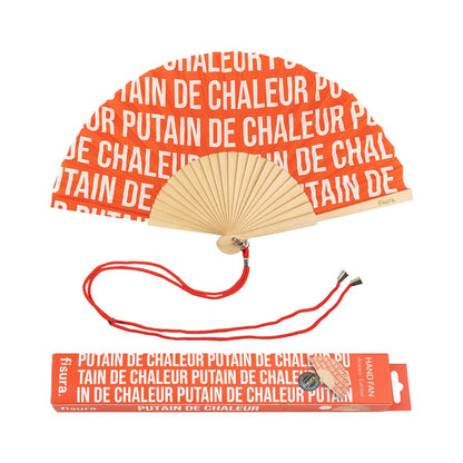 Éventail « Putain de chaleur » Motif – Fisura