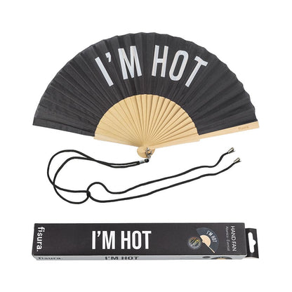 Éventail « I'm hot » Noir – Fisura