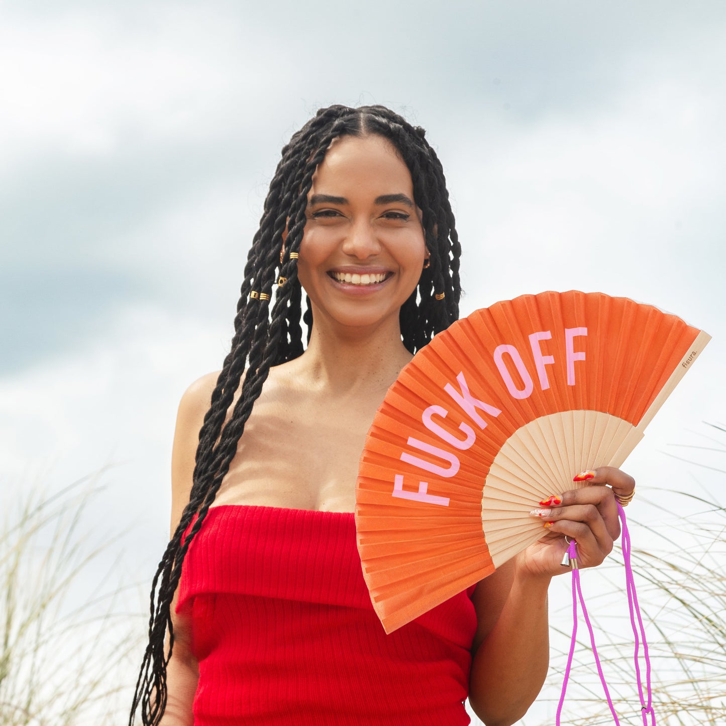 Éventail « Fuck off » Rouge – Fisura – vue 4