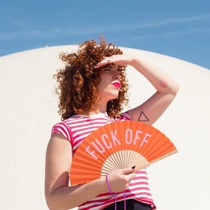 Éventail « Fuck off » Rouge – Fisura – vue 2