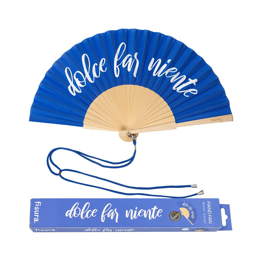 Éventail « Dolce far niente » Bleu – Fisura
