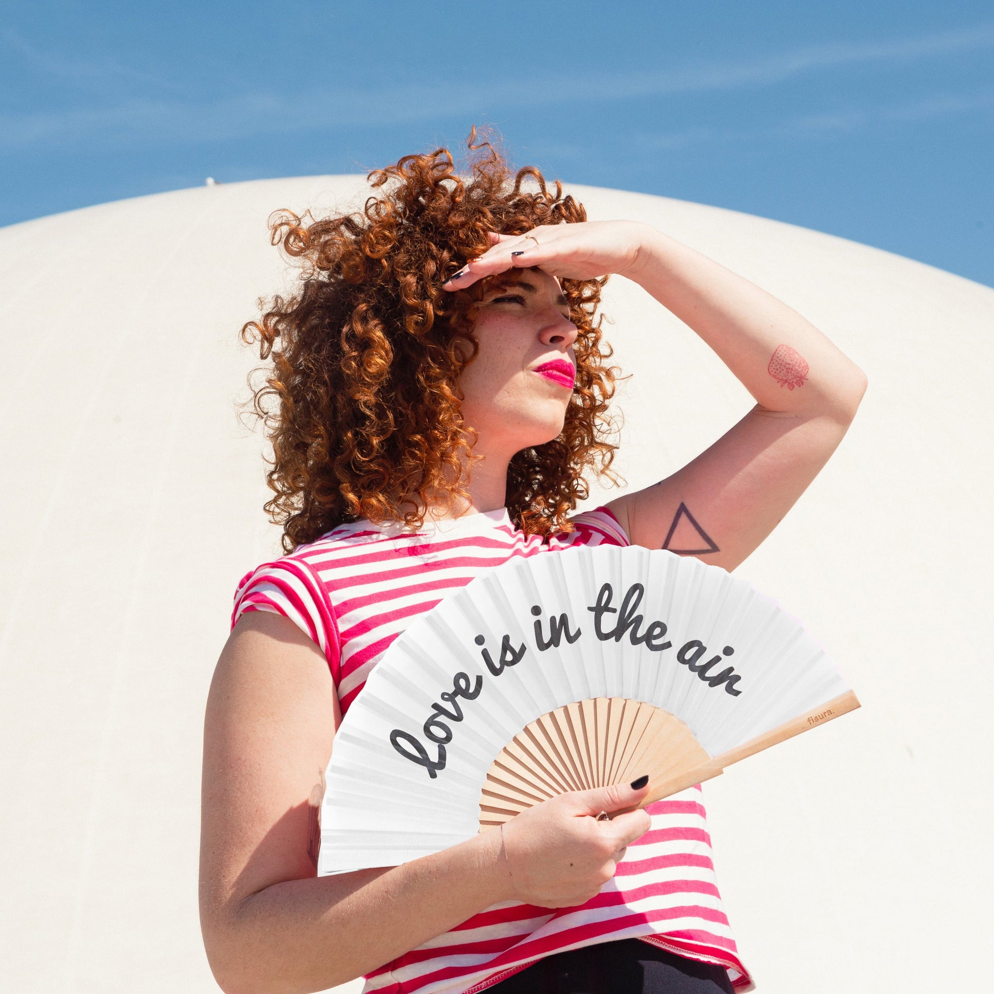 Éventail « Love is in the air » Blanc – Fisura – vue 4