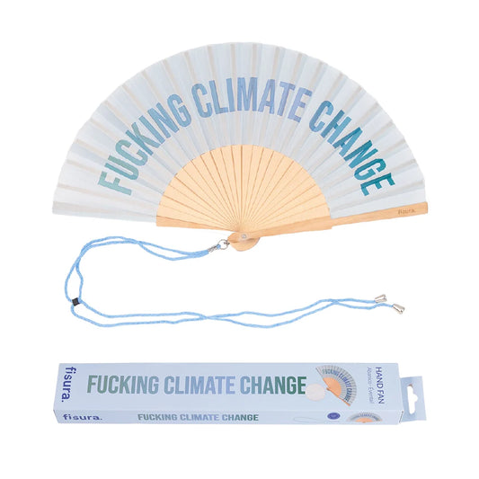 Éventail « Fucking climate change » Bleu – Fisura
