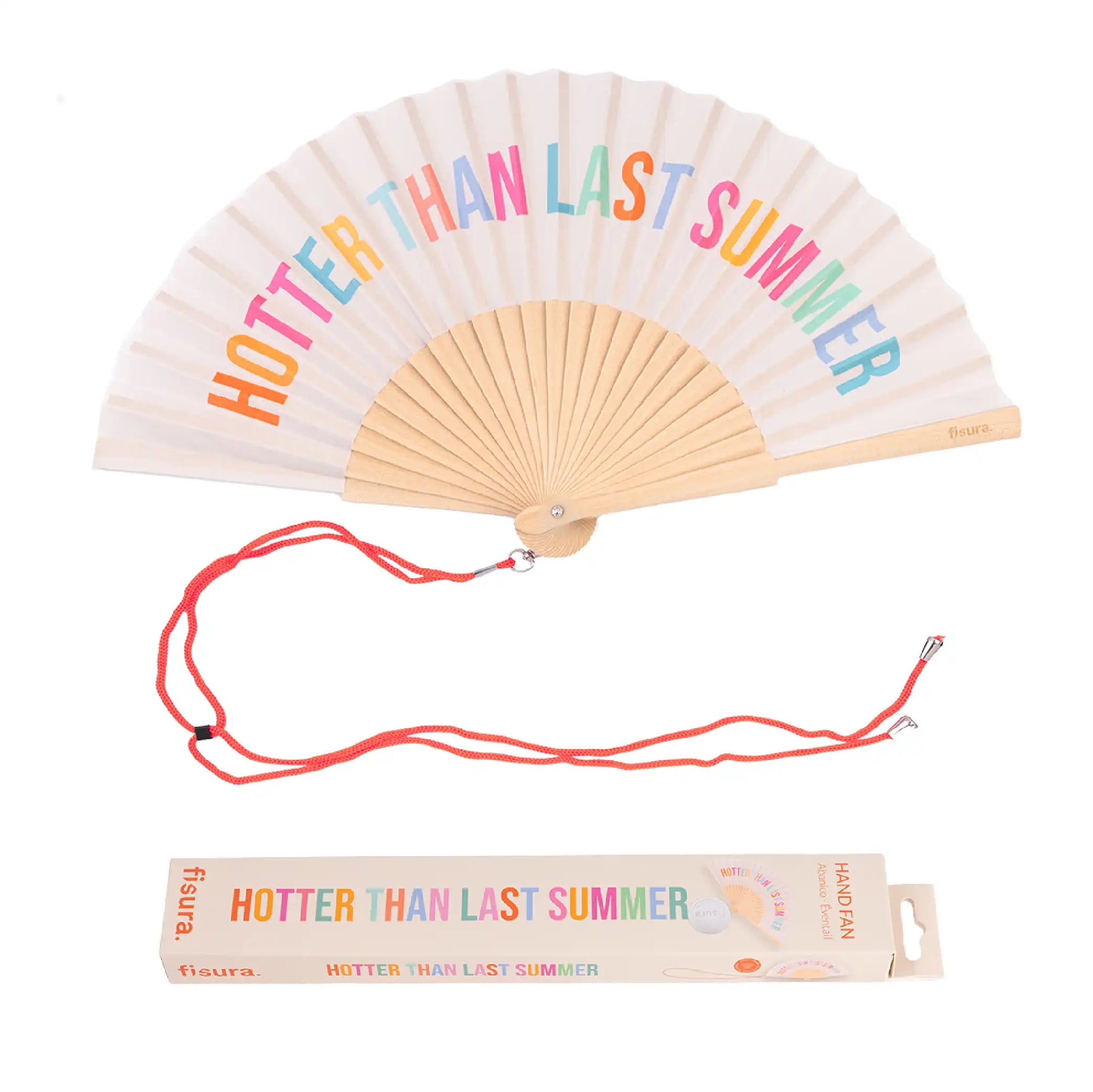 Éventail « Hotter than last summer » Beige – Fisura