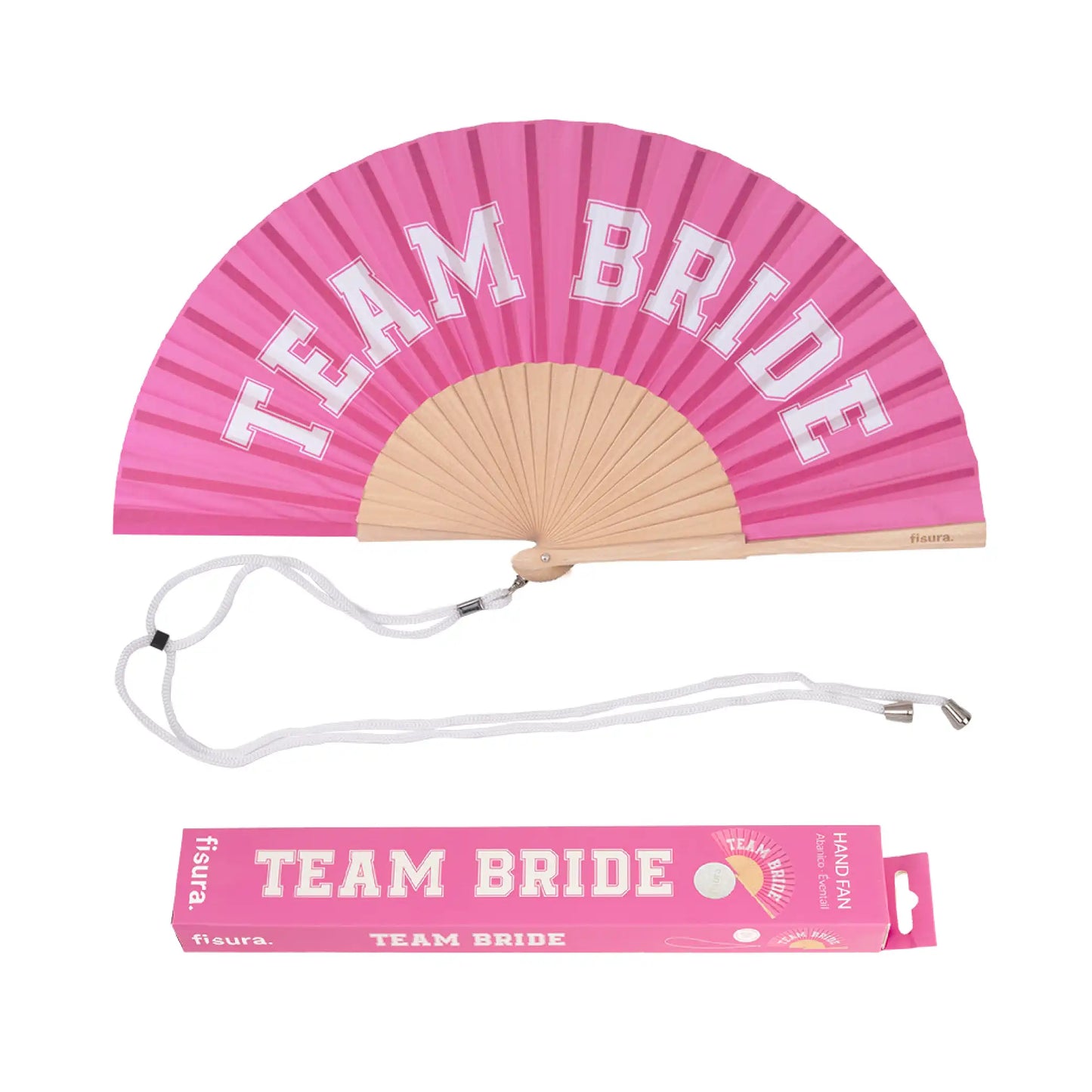 Éventail « Team bride » Rose – Fisura
