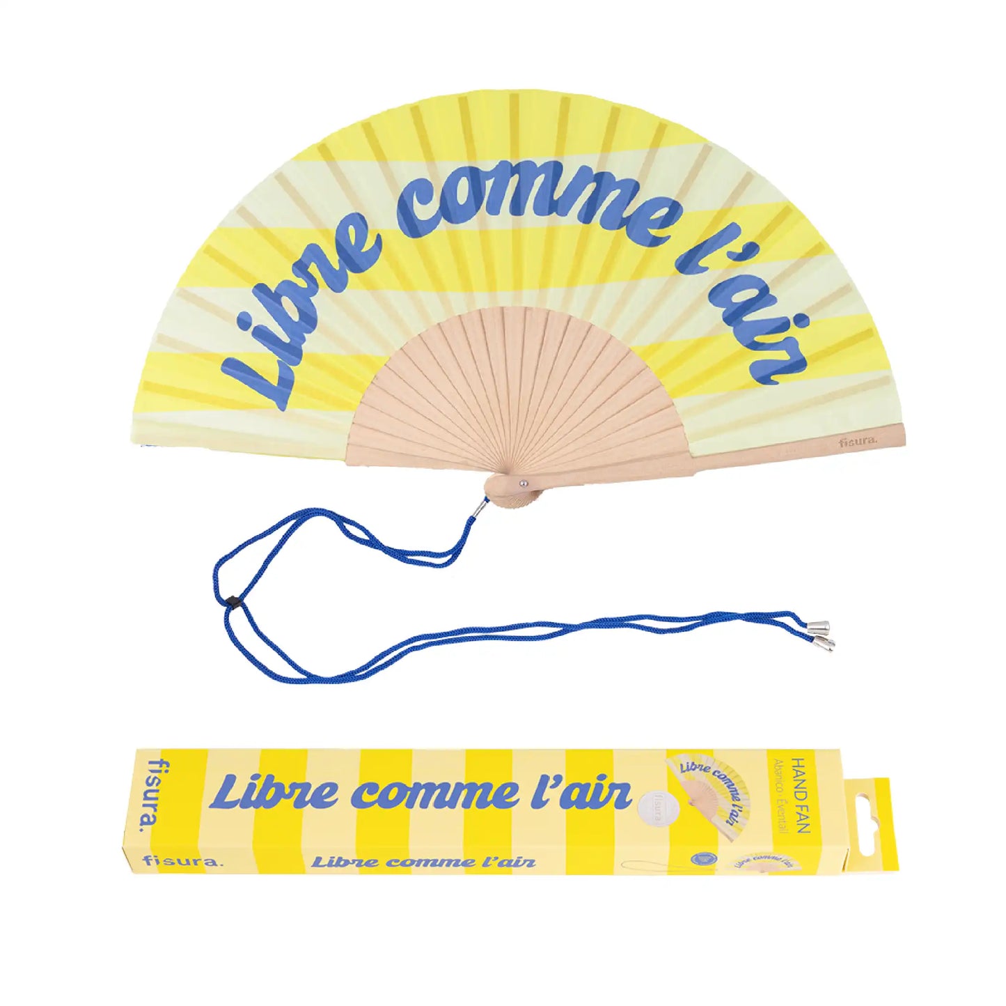 Éventail « Libre comme l’air » à Rayures – Fisura