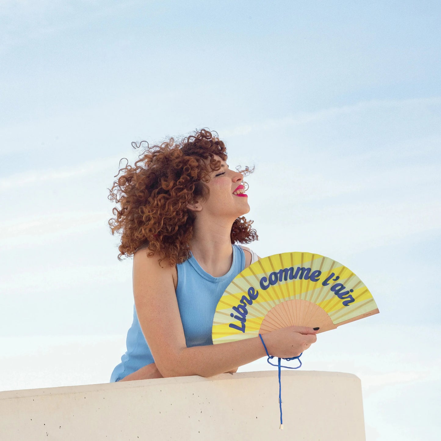 Éventail « Libre comme l’air » à Rayures – Fisura – vue 4