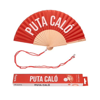 Éventail « Puta caló » Rouge – Fisura