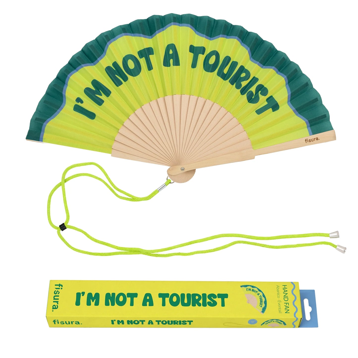 Éventail « I’m not a tourist » – Fisura