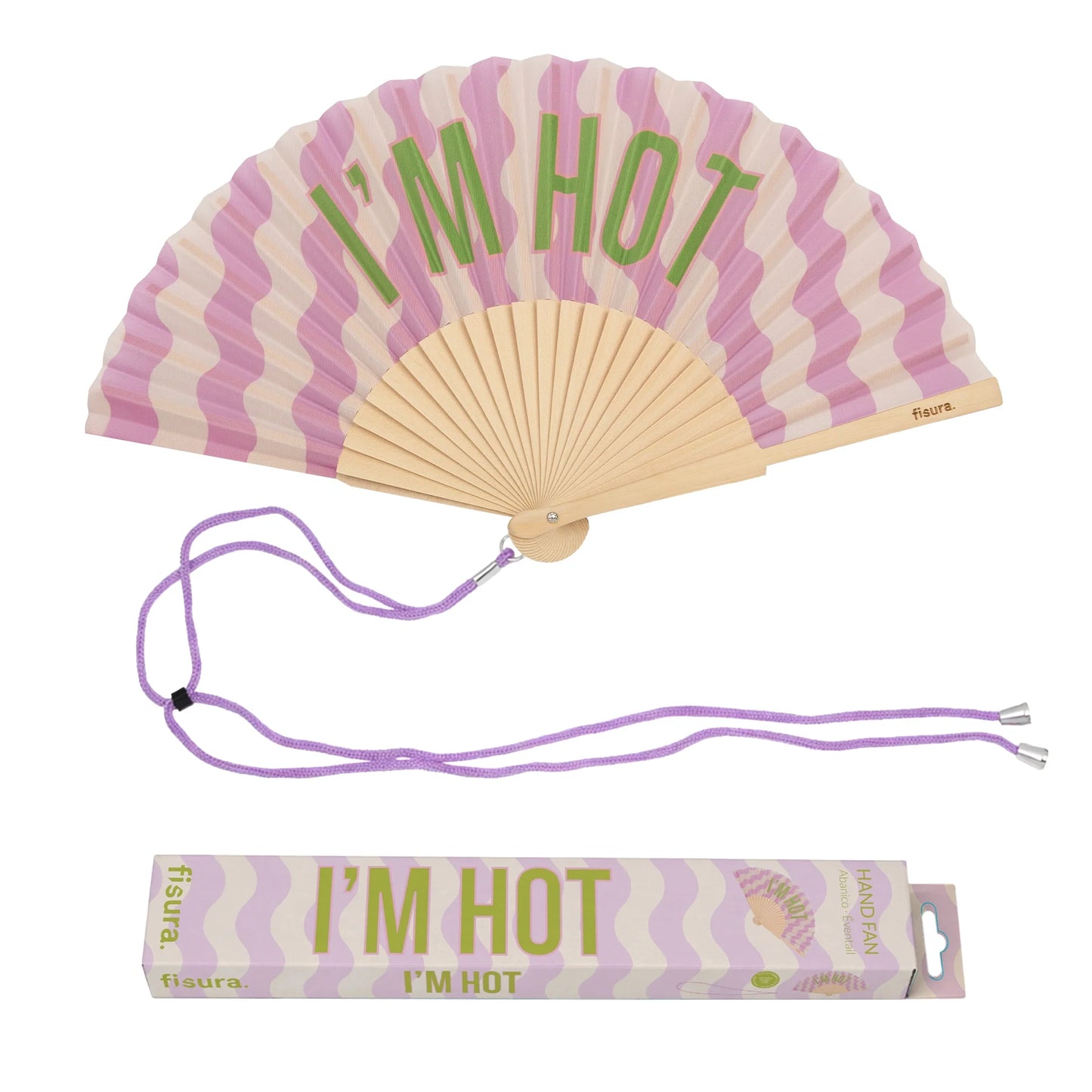Éventail « I’m hot » Vagues – Fisura