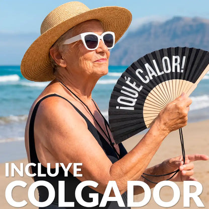 Éventail « Qué calor » Noir – Fisura – vue 3