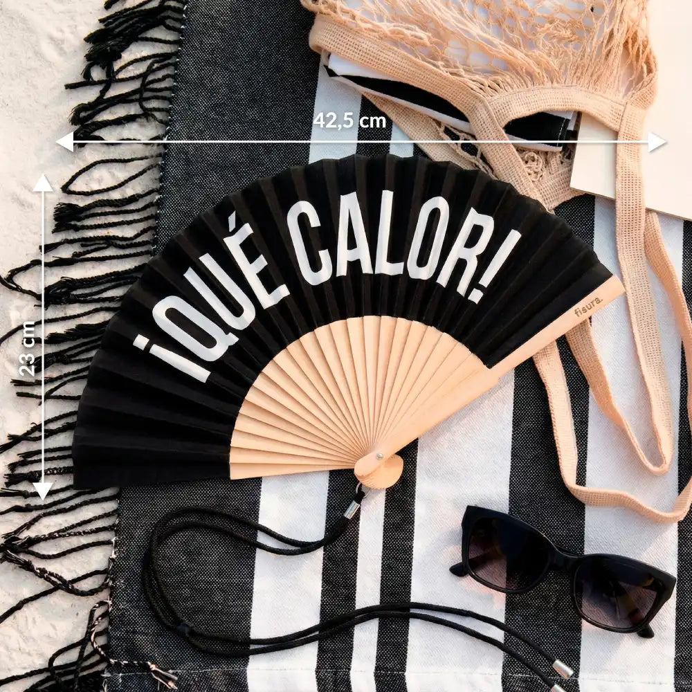 Éventail « Qué calor » Noir – Fisura – vue 5