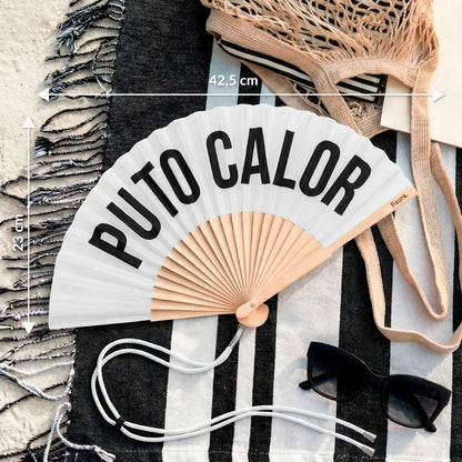 Éventail « Puto calor » Blanc – Fisura – vue 5
